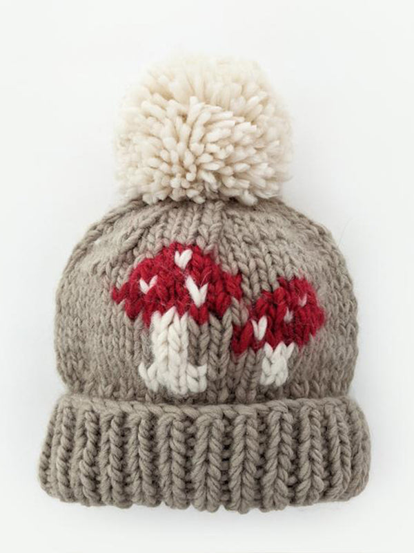 Mushroom Knit Beanie Hat