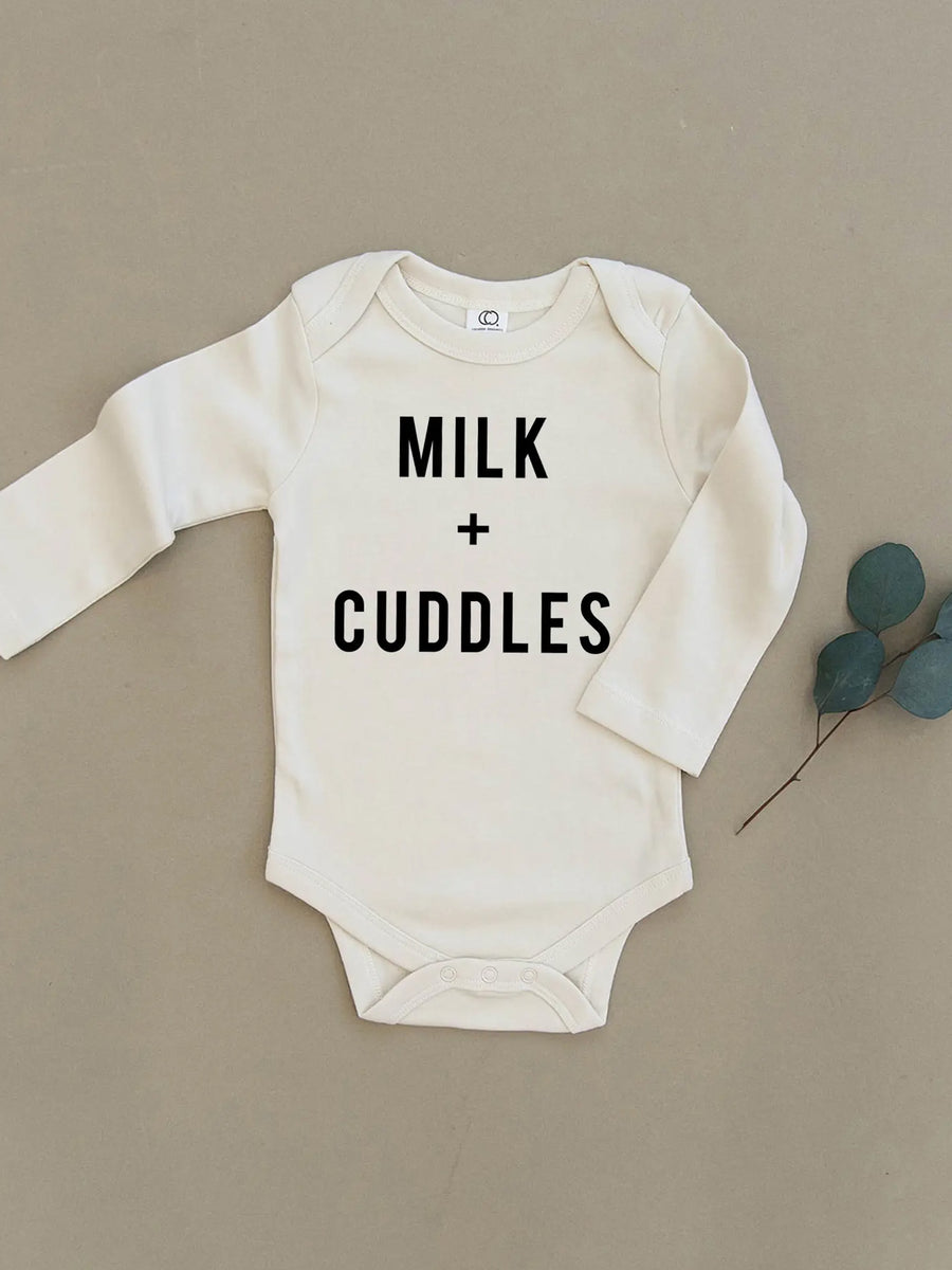 Milk & Cuddles Organic Baby Long Sleeve Bodysuit Bodysuit Baby : One Pieces : Bodysuits : Short Sleeves Urban Baby Co.
