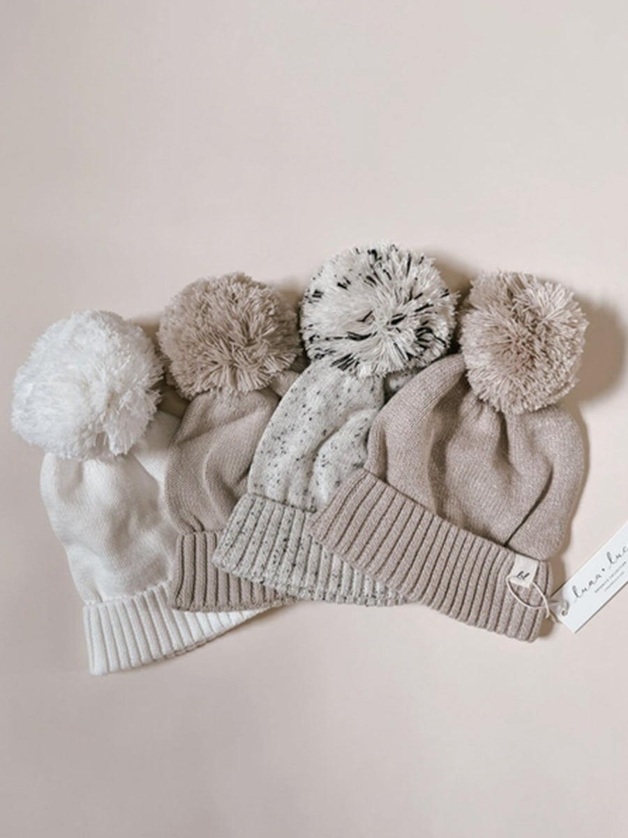 Organic Cotton Pom Beanie Hat Baby : Accessories : Hats Luna + Luca