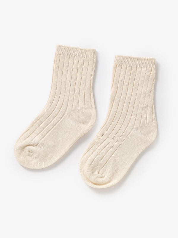Organic Cotton Socks Baby-Kids : Accessories : Socks Little Stocking Co Ribbed Lettuce Trim Midi Socks for Baby | Colored Organics®