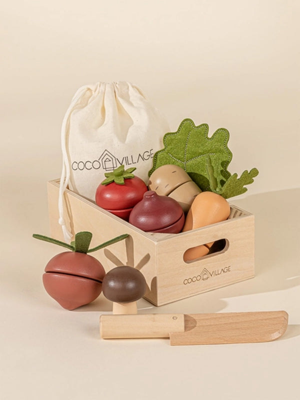 Wooden Vegetables Play Set Baby-Kids : Toys : Wooden Coco Village