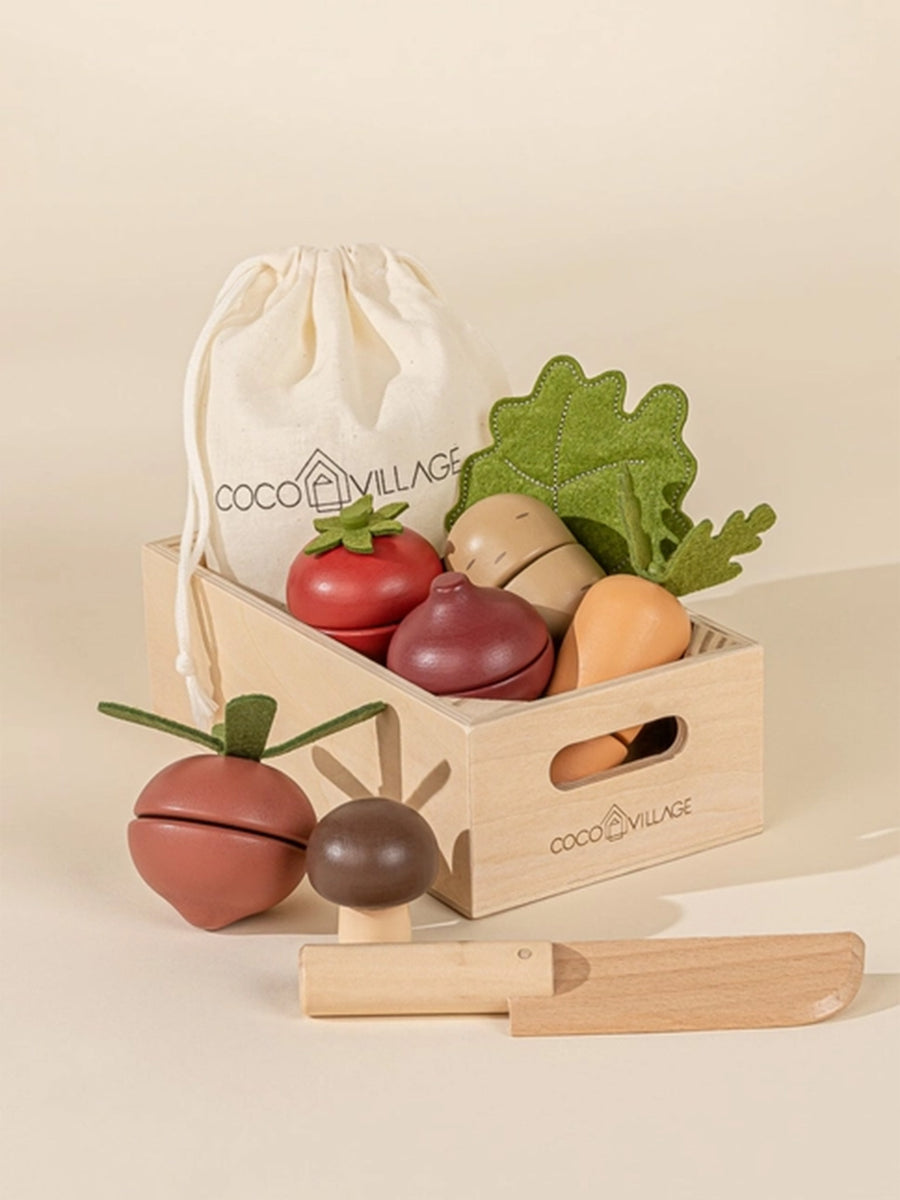 Wooden Vegetables Play Set Baby-Kids : Toys : Wooden Coco Village