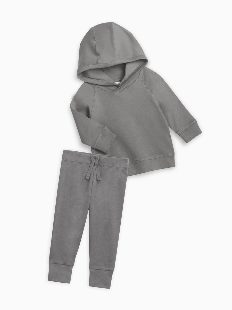 Organic Hoodie and Pant Set Baby-Kids : Virtual Set Colored Organics