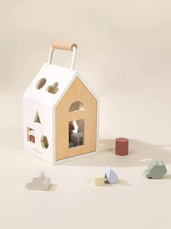 Wooden Shapes Sorting House
