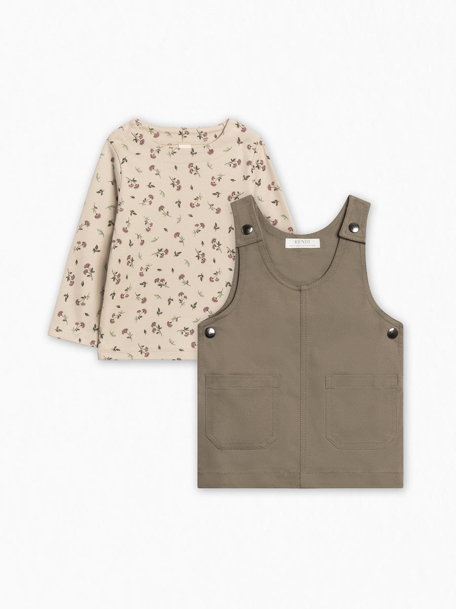 Organic 2 Piece Girls Winter Jumper Outfit Set