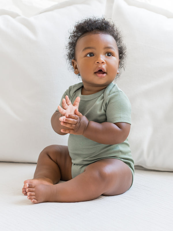 Classic Short Sleeve Bodysuit Baby : One Pieces : Bodysuits : Short Sleeves Colored Organics Short Sleeve Organic Baby Bodysuit | Colored Organics®