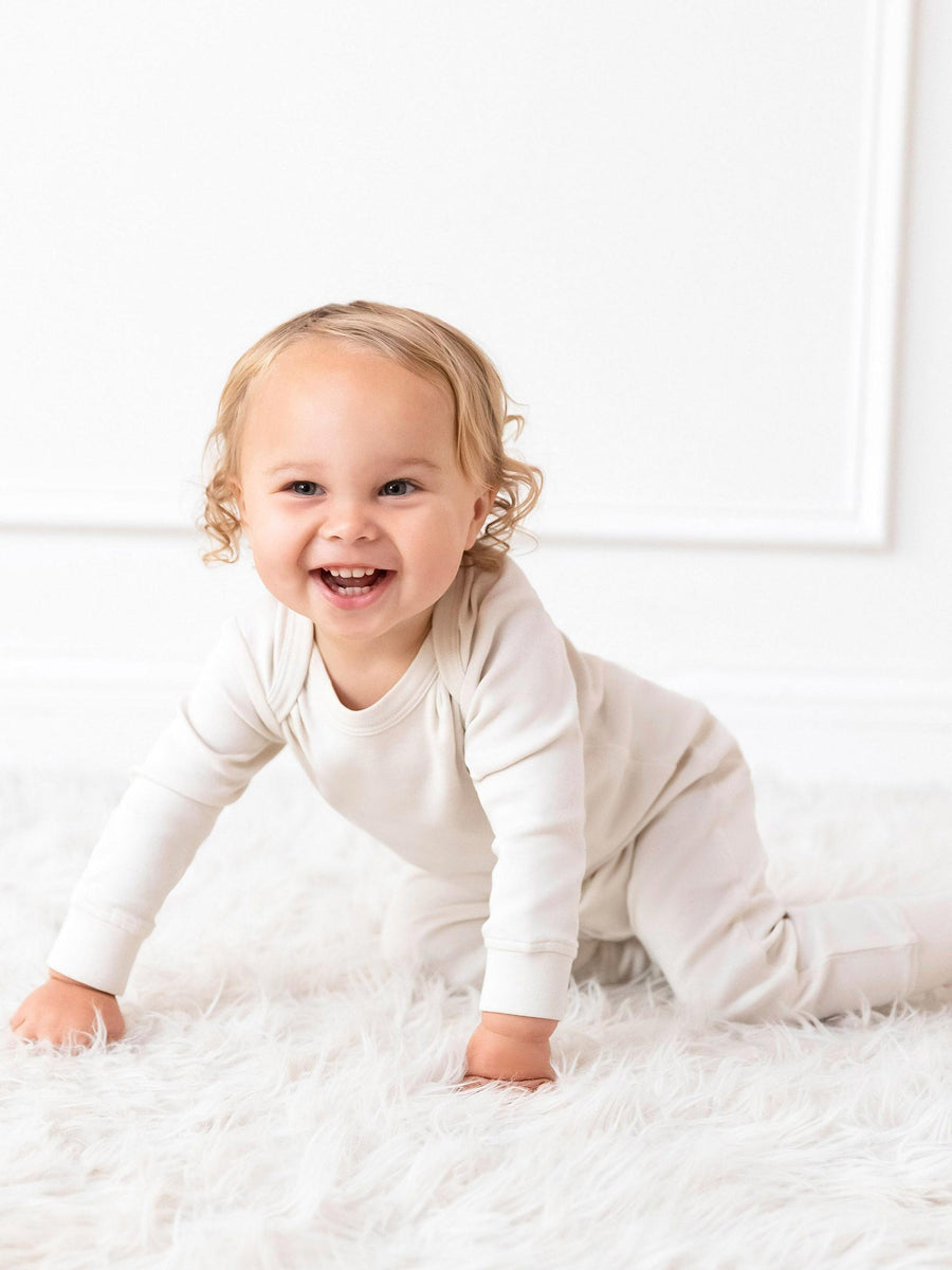 Classic Aspen Romper Baby : One Pieces : Rompers : Long Sleeves Colored Organics Aspen Long Sleeve Baby Romper - Boy & Girl - Organic