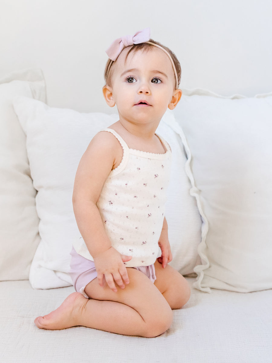 Iris Pointelle Tank Top Baby-Kids : Tops : Tanks Colored Organics Organic Baby and Kids Iris Pointelle Tank Top