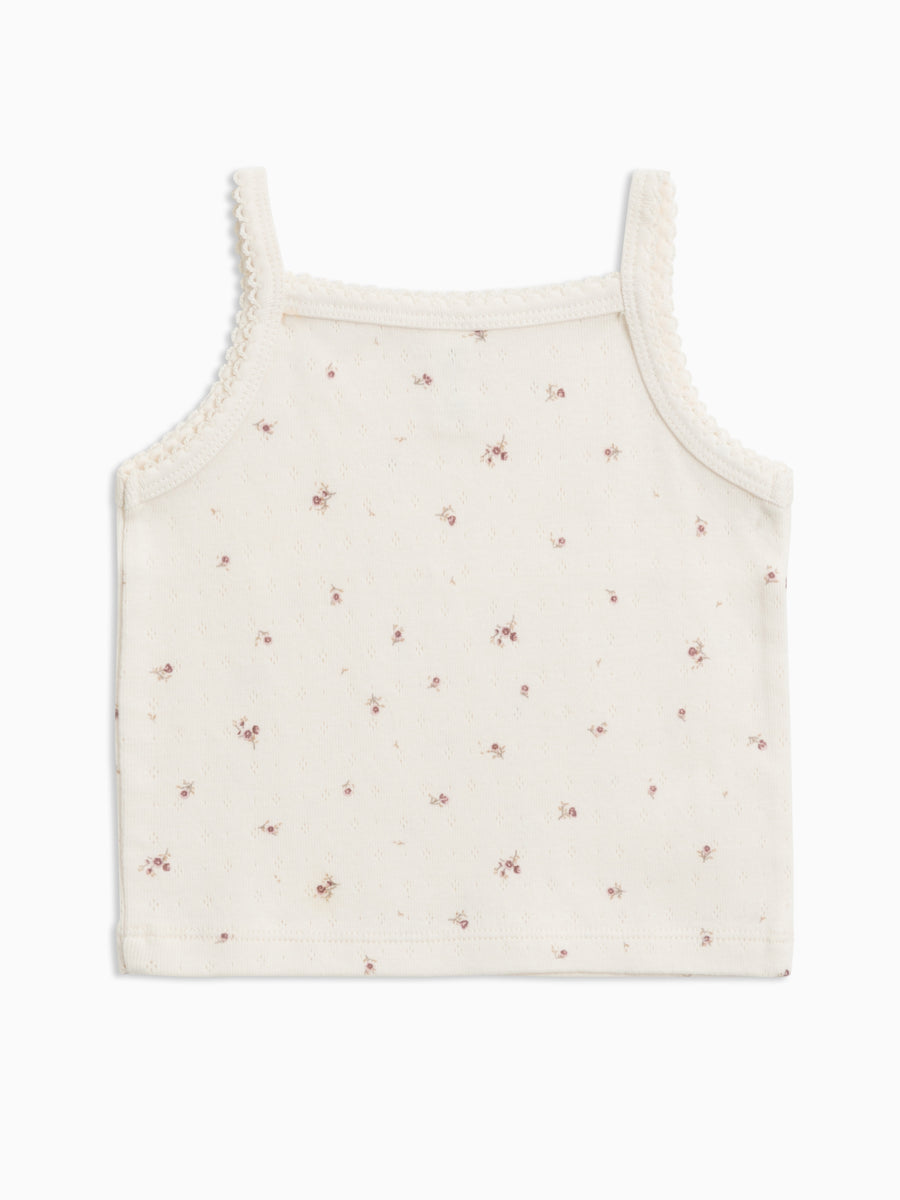 Iris Pointelle Tank Top Baby-Kids : Tops : Tanks Colored Organics Organic Baby and Kids Iris Pointelle Tank Top
