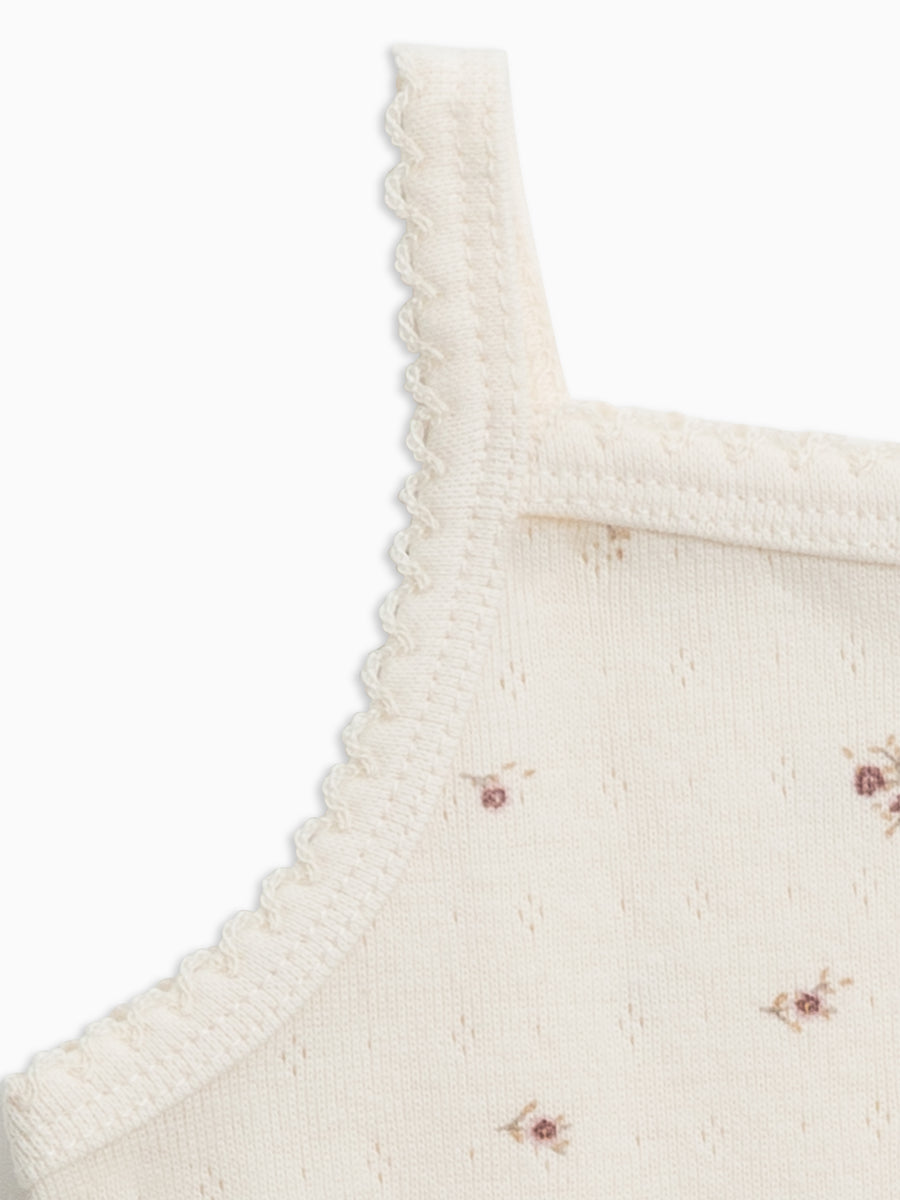 Iris Pointelle Tank Top Baby-Kids : Tops : Tanks Colored Organics Organic Baby and Kids Iris Pointelle Tank Top