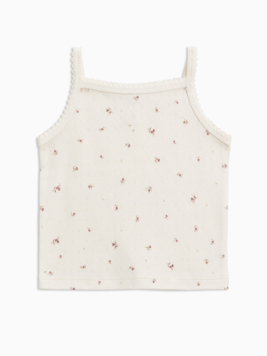 Iris Pointelle Tank Top Baby-Kids : Tops : Tanks Colored Organics Organic Baby and Kids Iris Pointelle Tank Top
