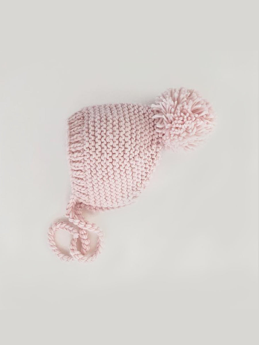 Knit Pom Pom Bonnet Baby : Accessories : Hats Huggalugs