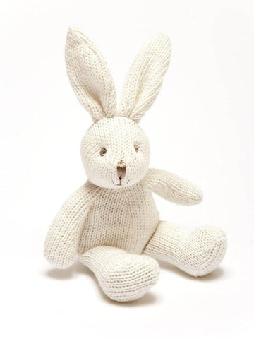 Organic Knitted Bunny Rattle Baby : Toys : Plush-Crinkle Best Years Ltd