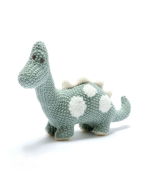 Organic Cotton Small Diplodocus Dinosaur Plush Toy Baby : Toys : Plush + Crinkle Best Years Ltd Organic Cotton Dinosaur Plush, Small | Colored Organics®
