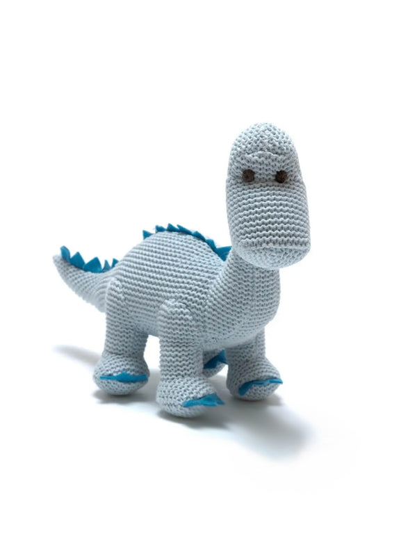 Organic Diplodocus Dinosaur Rattle Baby : Toys : Plush + Crinkle : Rattles Best Years Ltd