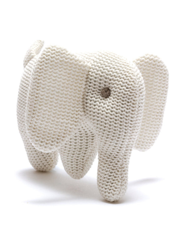 Organic Knitted Elephant Rattle Baby : Toys : Plush-Crinkle Best Years Ltd