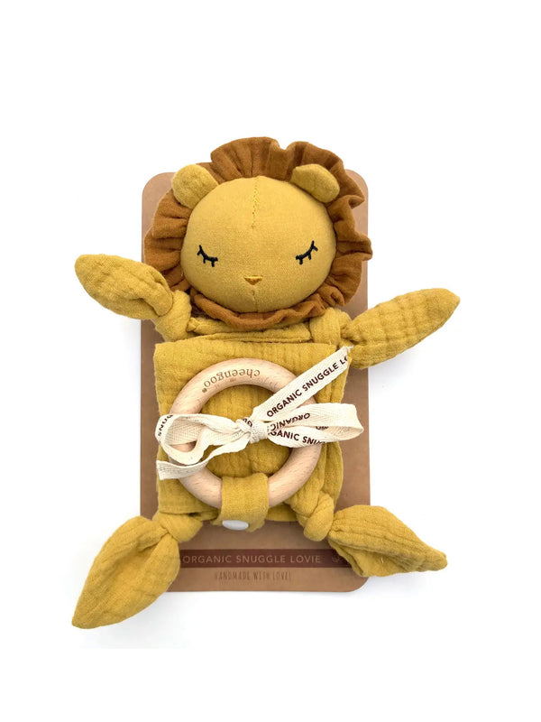 Organic Snuggle Lovie Blanket - Lion Baby : Toys : Plush + Crinkle : Teethers Cheengoo