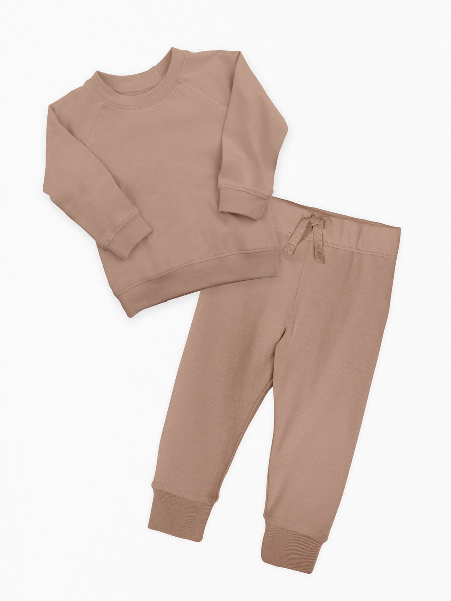2-Piece Organic Pullover and Pants Set Baby-Kids : Virtual Set Colored Organics