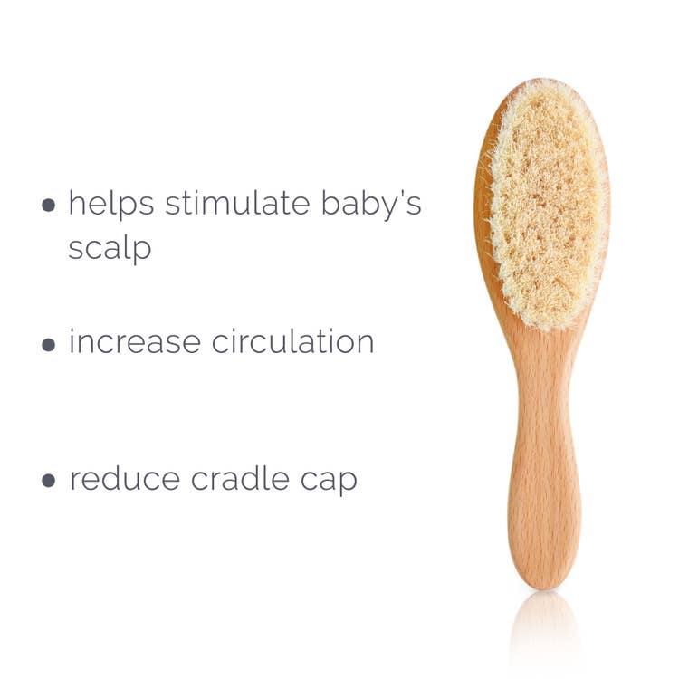 Wooden Hair Brush Set Baby : Nursery : Bath Natemia