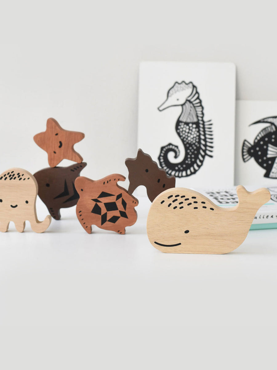 Ocean Animals Wooden Tray Puzzle Baby-Kids : Toys : Wooden Wee Gallery