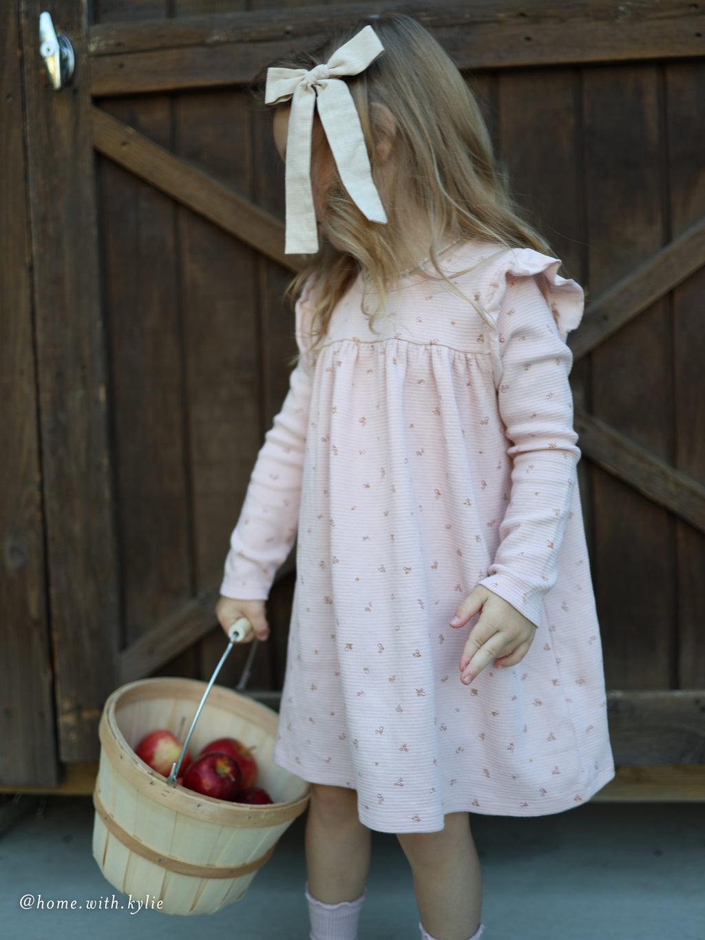 Babette Long Sleeve Waffle Dress - Tilda Floral Baby-Kids : Dresses : Long Sleeves KENDI by Colored Organics Babette Long Sleeve Waffle Dress | Colored Organics®