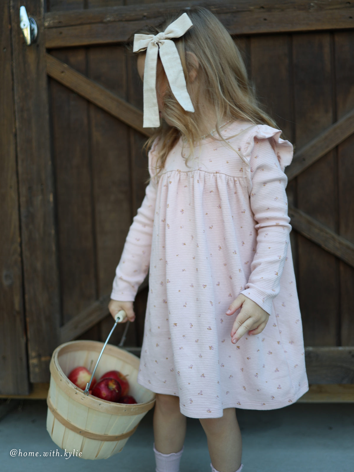 Babette Long Sleeve Waffle Dress - Tilda Floral Baby-Kids : Dresses : Long Sleeves KENDI by Colored Organics Babette Long Sleeve Waffle Dress | Colored Organics®