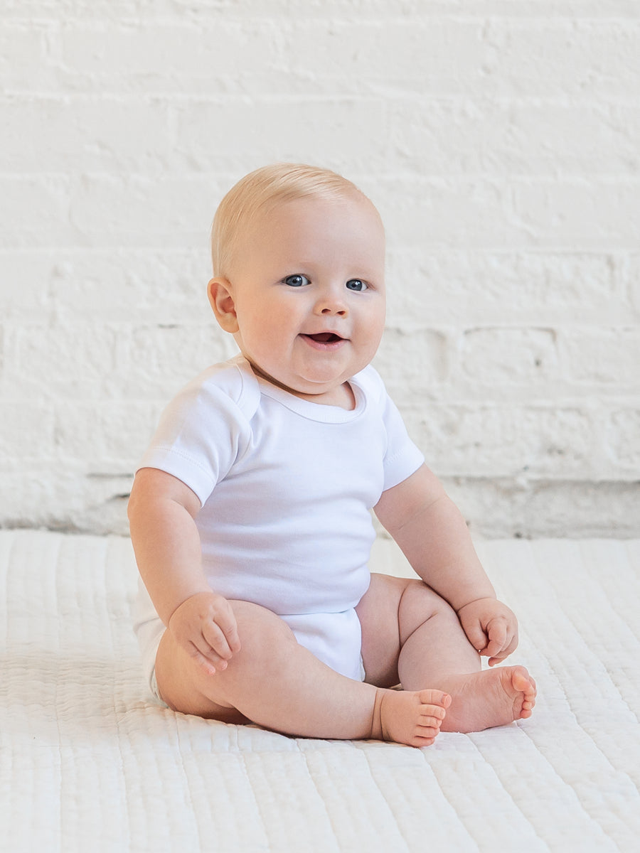 Classic Short Sleeve Bodysuit Baby : One Pieces : Bodysuits : Short Sleeves Colored Organics Baby Short Sleeve Bodysuit - Girl & Boy - Organic
