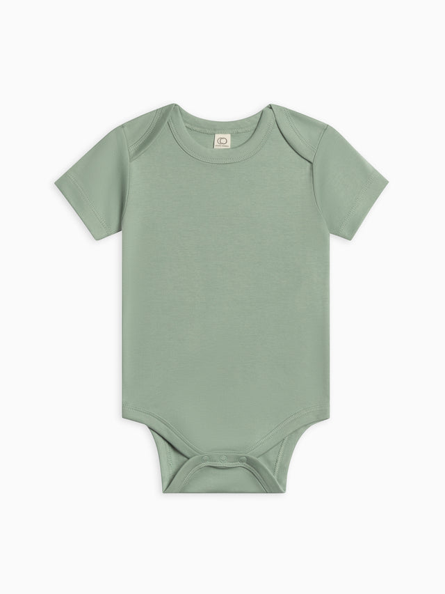 Short Sleeve Bodysuit Baby :One Pieces :Bodysuits :Short Sleeves Colored Organics Organic Cotton Baby Short Sleeve Bodysuit