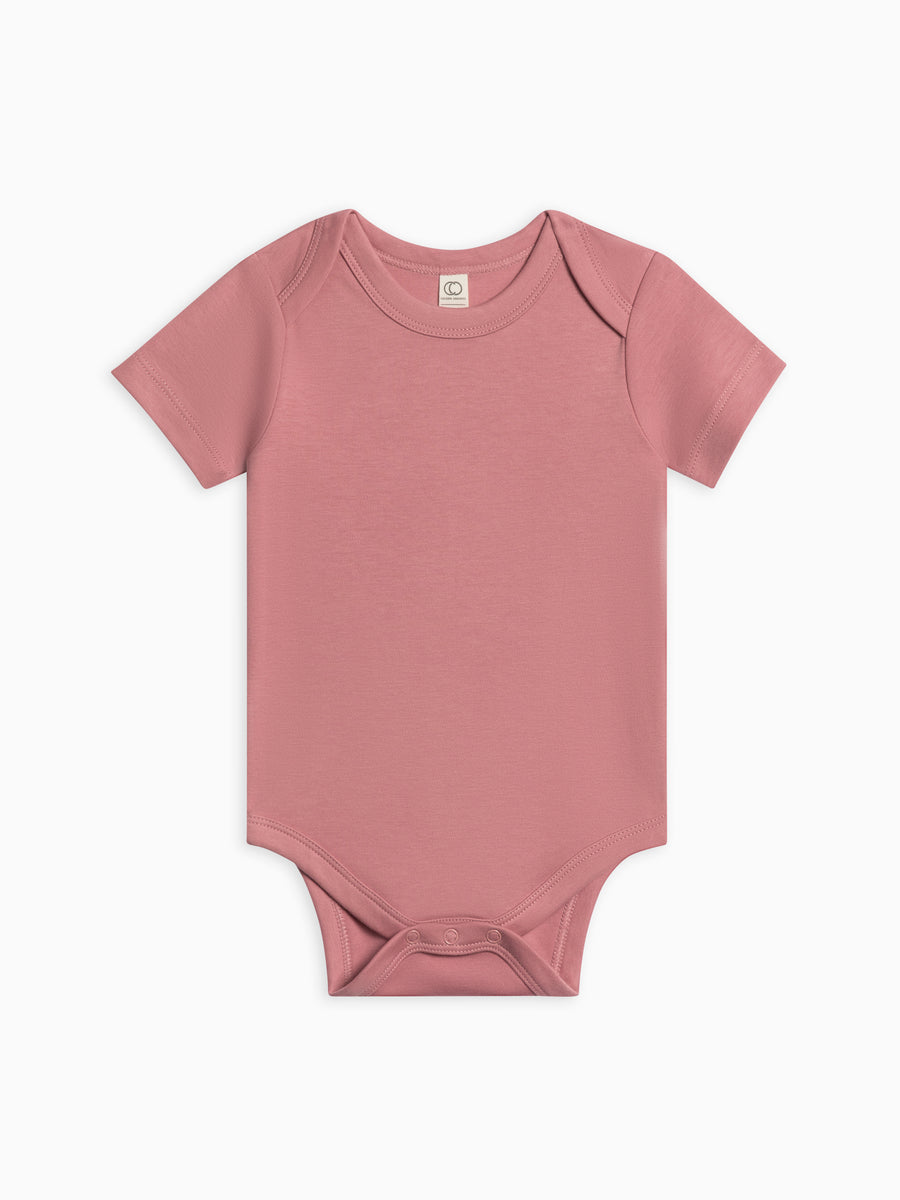 Short Sleeve Bodysuit Baby : One Pieces : Bodysuits : Short Sleeves Colored Organics Organic Cotton Baby Short Sleeve Bodysuit