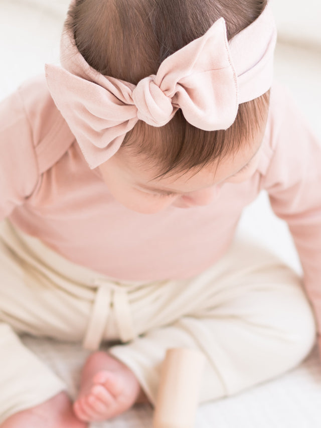 Hattie Bow Wrap Baby : Accessories : Bows : Headbands Colored Organics Organic Cotton Baby and Kids Bow Wrap