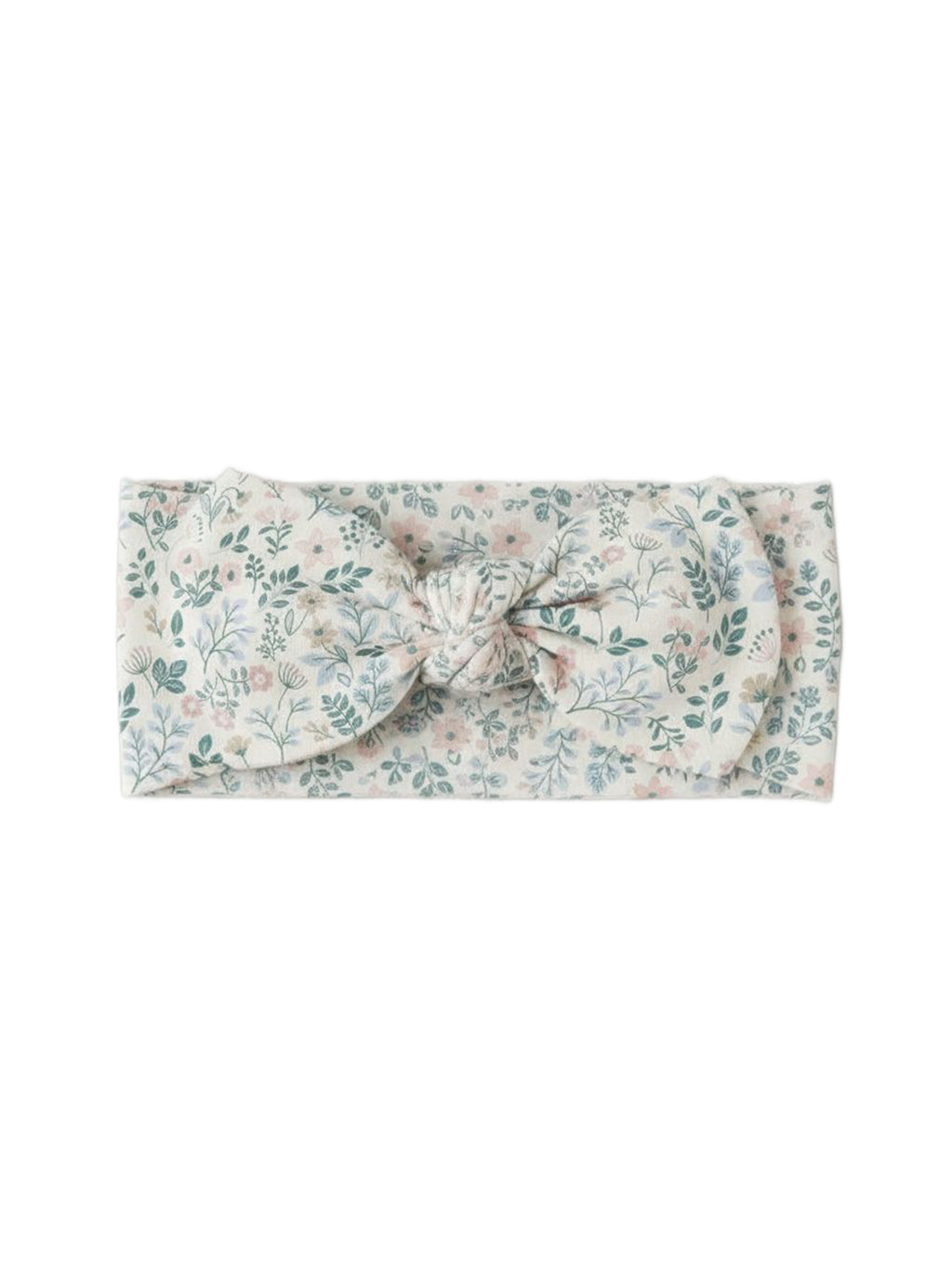 Hattie Bow Wrap - Merion Floral / Laguna + Shell Sale : Baby : Accessories : Bows : Headbands KENDI by Colored Organics Hattie Bow Wrap - Merion Floral / | Colored Organics®