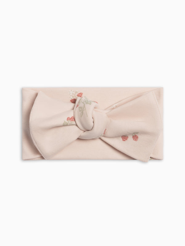 Hattie Bow Wrap - Raspberries / Shell + Mint Baby : Accessories : Bows : Headbands Kendi PRE ORDER Hattie Bow Wrap - Raspberries | Colored Organics®