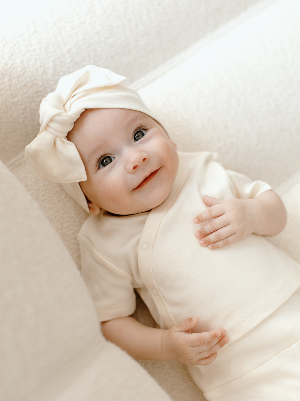 Classic Hattie Bow Wrap Baby : Accessories : Bows : Headbands Colored Organics Organic Cotton Baby Bow Wrap, Adjustable | Colored Organics®