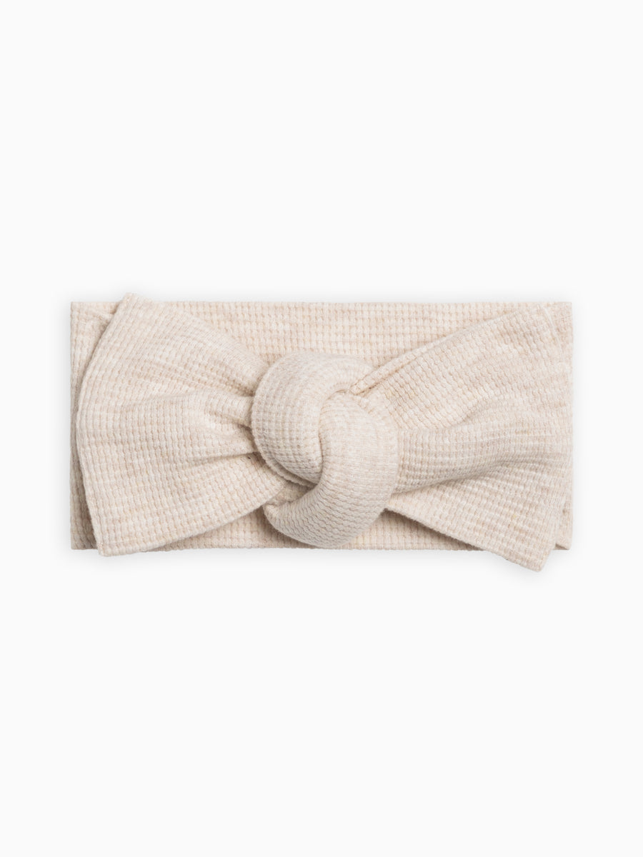 PRE ORDER Waffle Bow Wrap Baby : Accessories : Bows : Headbands Kendi Organic Cotton Baby and Kids Waffle Bow Wrap