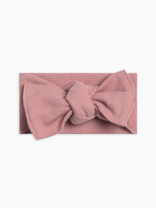 Waffle Bow Wrap Baby :Accessories :Bows :Headbands Kendi Organic Cotton Baby and Kids Waffle Bow Wrap
