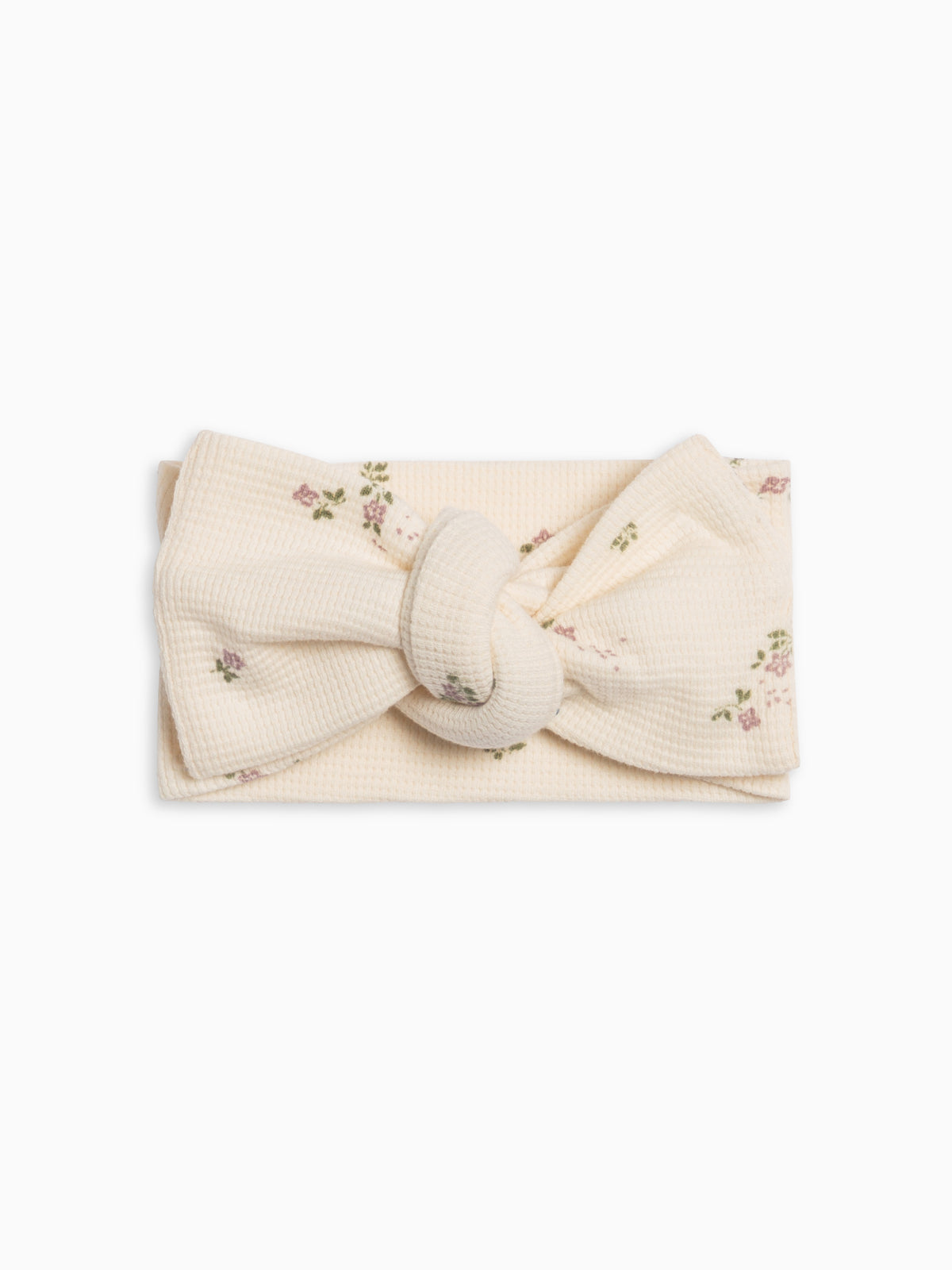 Waffle Bow Wrap - Sylva Floral / Fog + Fern Baby : Accessories : Bows : Headbands Kendi Waffle Bow Wrap - Sylva Floral / Fog + | Colored Organics®