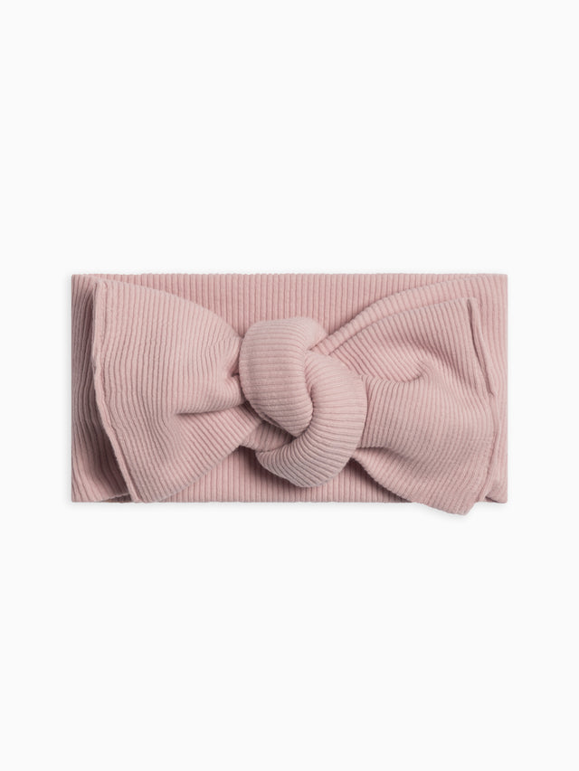 Ribbed Bow Wrap Baby : Accessories : Bows : Headbands Kendi Organic Cotton Baby and Kids Ribbed Bow Wrap