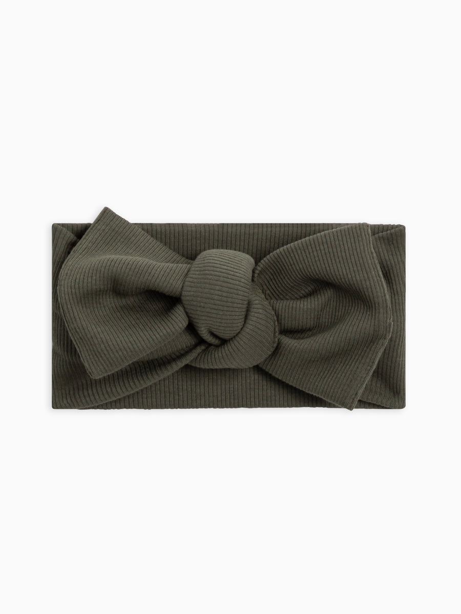 Ribbed Bow Wrap Baby : Accessories : Bows : Headbands Colored Organics Organic Cotton Baby Ribbed Bow Wrap