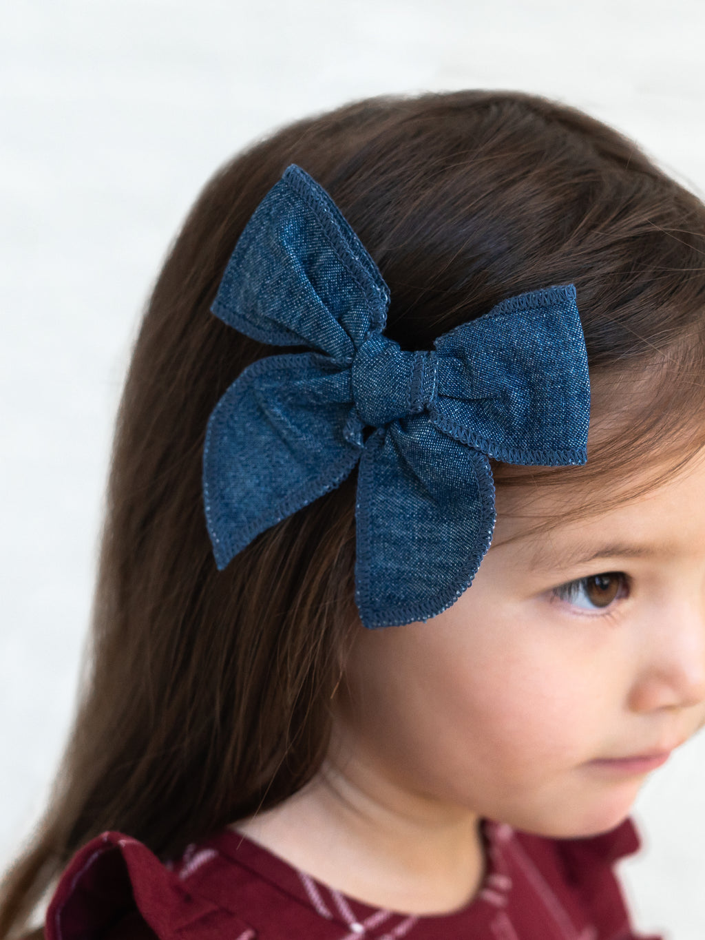 Chambray Bow Clip - AW26 Chambray