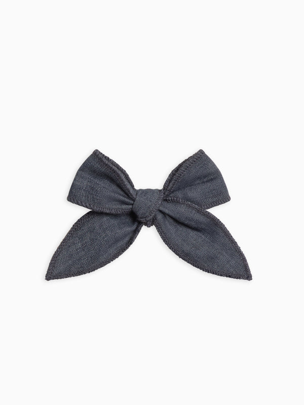 Chambray Bow Clip