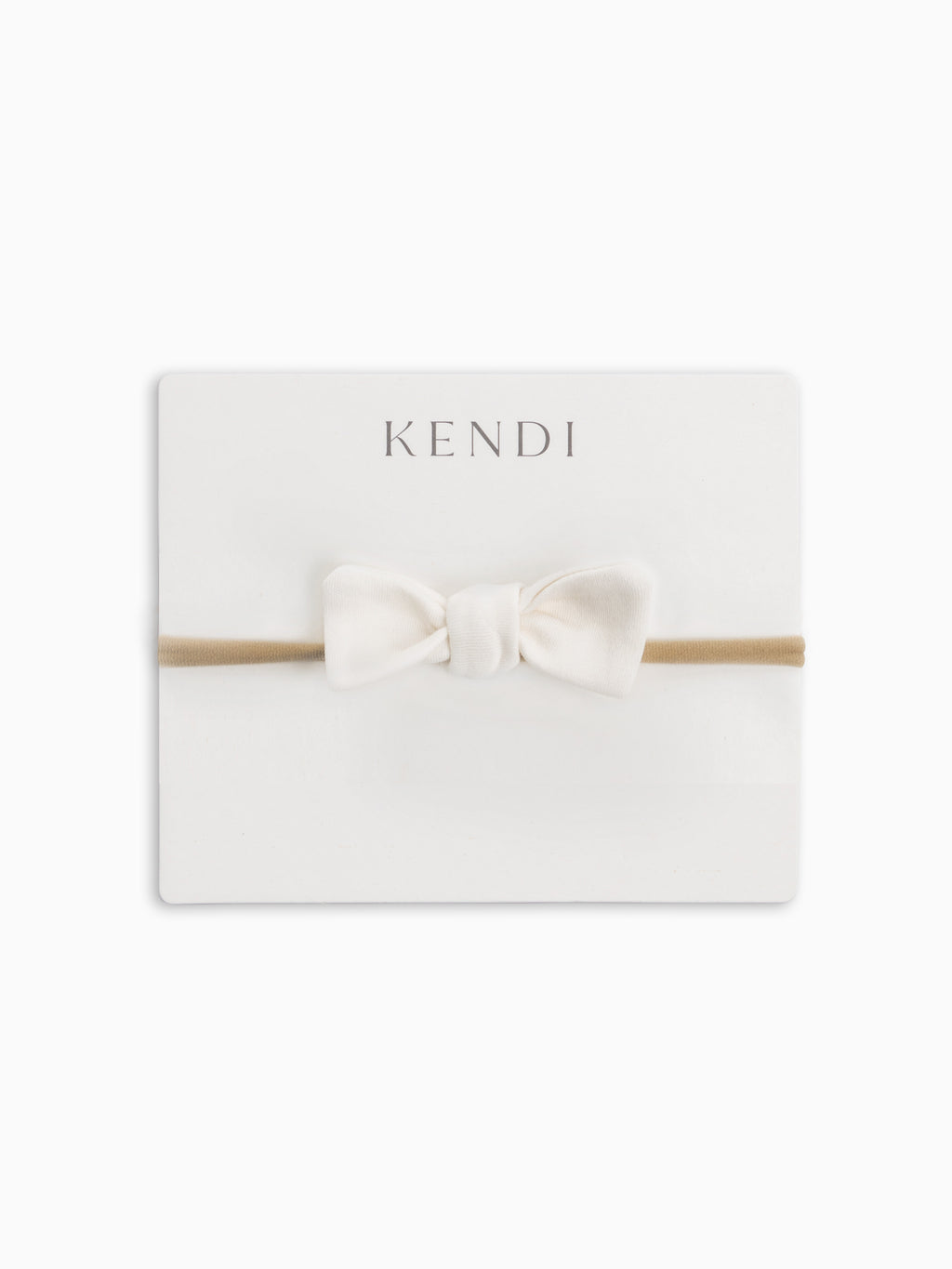 Cotton Dainty Bow - Ivory Baby : Accessories : Bows : Headbands KENDI by Colored Organics Baby Cotton Dainty Bow | Colored Organics®