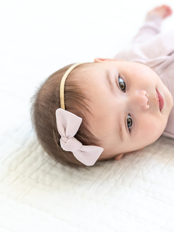 Cotton Dainty Bow Baby : Accessories : Bows : Headbands Colored Organics Organic Cotton Baby and Kids Cotton Dainty Bow 
