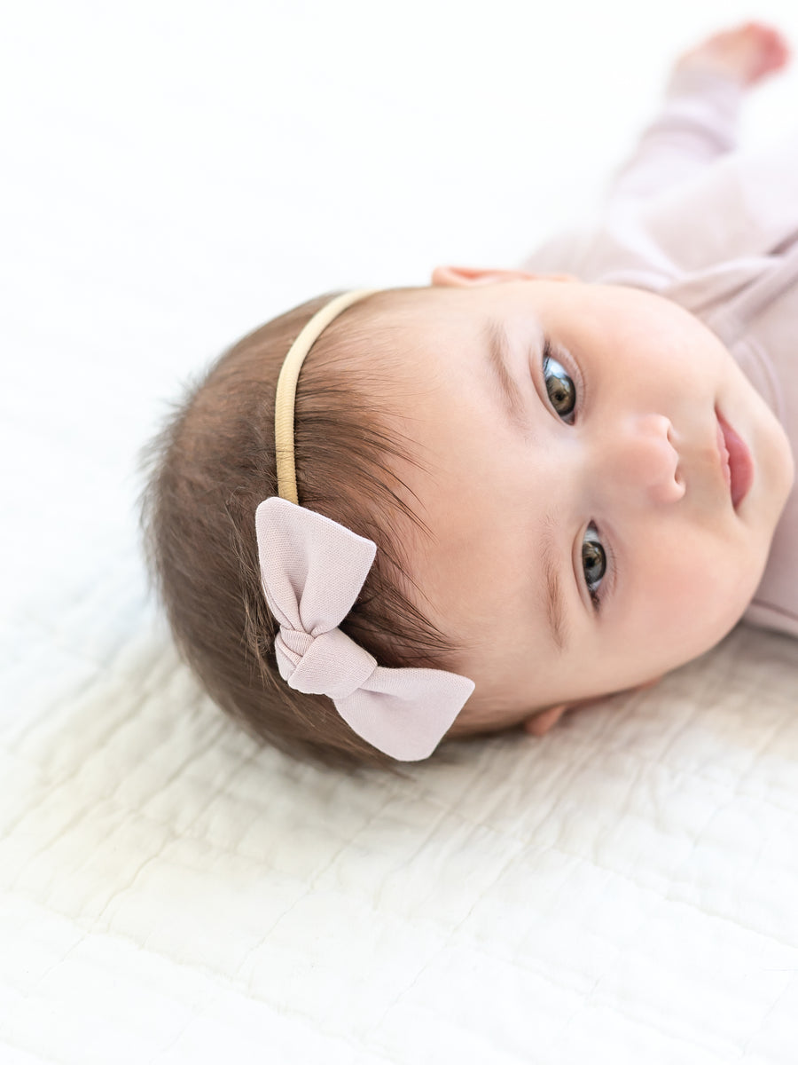 Cotton Dainty Bow Baby : Accessories : Bows : Headbands Colored Organics Organic Cotton Baby and Kids Cotton Dainty Bow 
