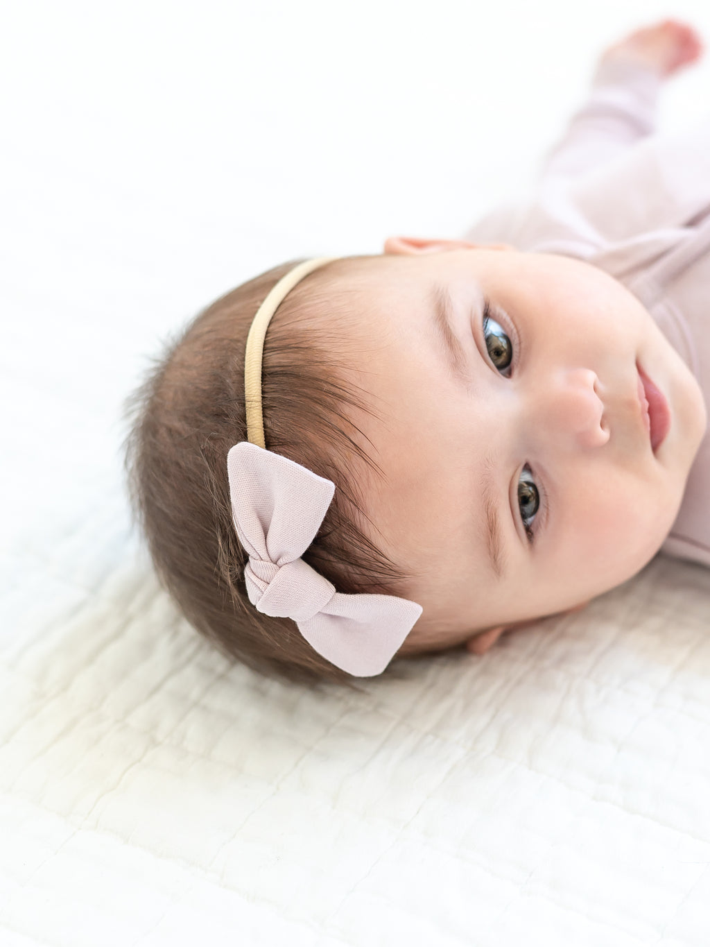 Classic Cotton Dainty Bow Baby : Accessories : Bows : Headbands Colored Organics Organic Cotton Baby Dainty Bow Hair Clip | Colored Organics®