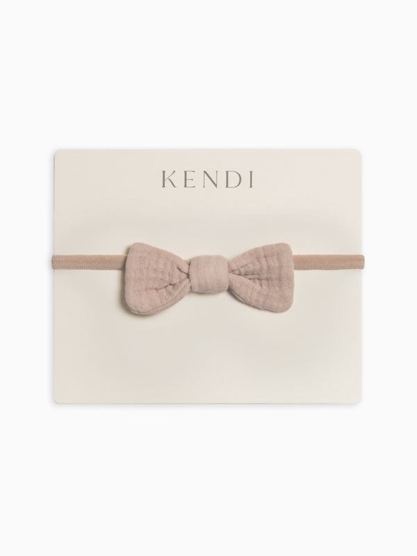 Muslin Dainty Bow Baby : Accessories : Bows : Headbands Kendi Organic Cotton Baby and Kids Muslin Dainty Bow