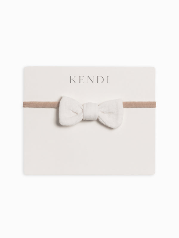 Muslin Dainty Bow - Coconut