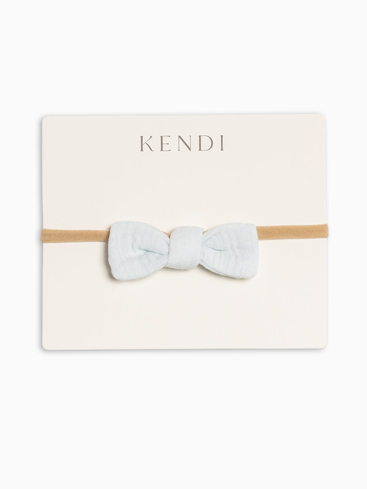 Muslin Dainty Bow - Powder Baby : Accessories : Bows : Headbands KENDI by Colored Organics Muslin Dainty Bow - Powder for Baby | Colored Organics®