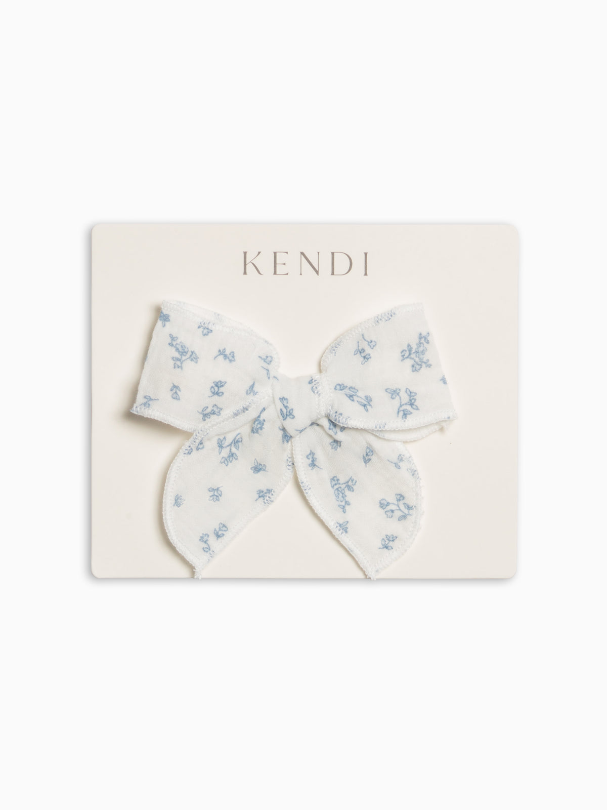 Muslin Bow Clip - Regatta  KENDI by Colored Organics Muslin Bow Clip - Regatta (Organic) | Colored Organics®