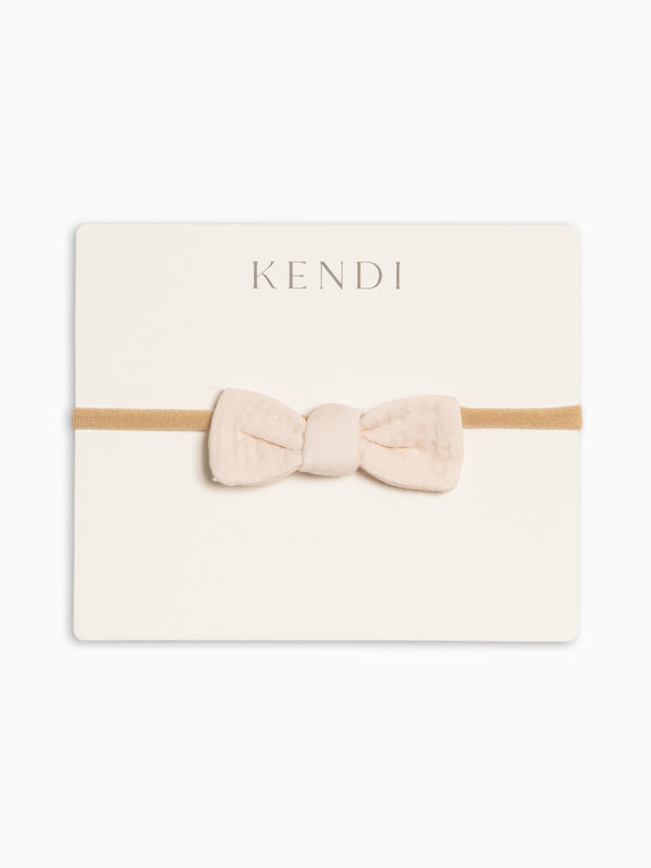 Muslin Dainty Bow - Shell