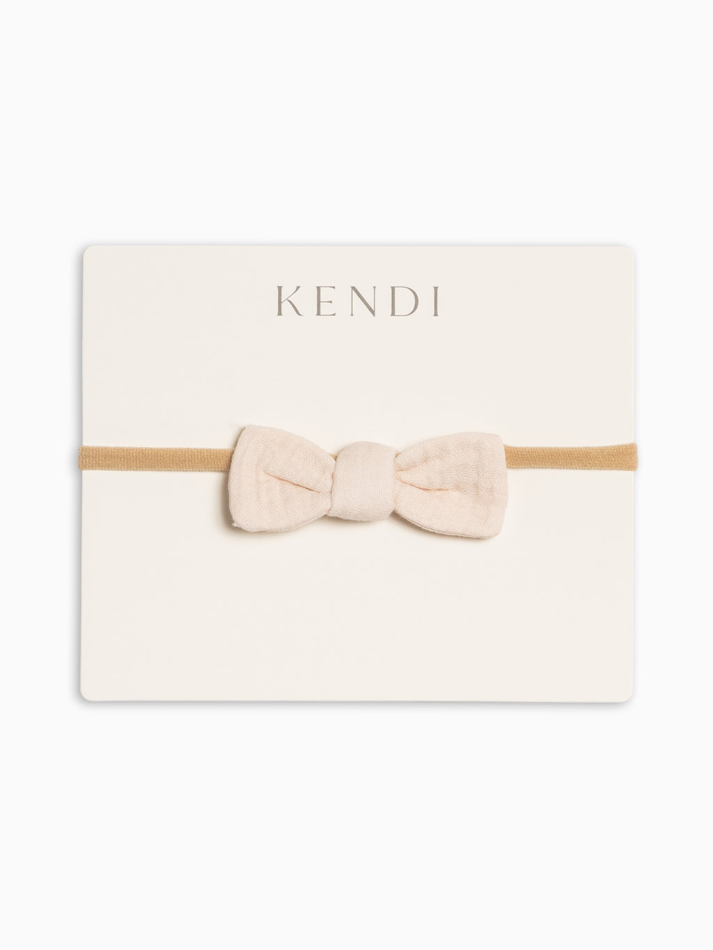 Muslin Dainty Bow - Shell Baby : Accessories : Bows : Headbands KENDI by Colored Organics Muslin Dainty Bow - Shell for Baby | Colored Organics®